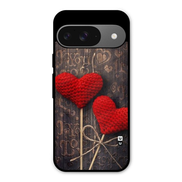 Thread Art Wooden Print Metal Back Case for Google Pixel 9