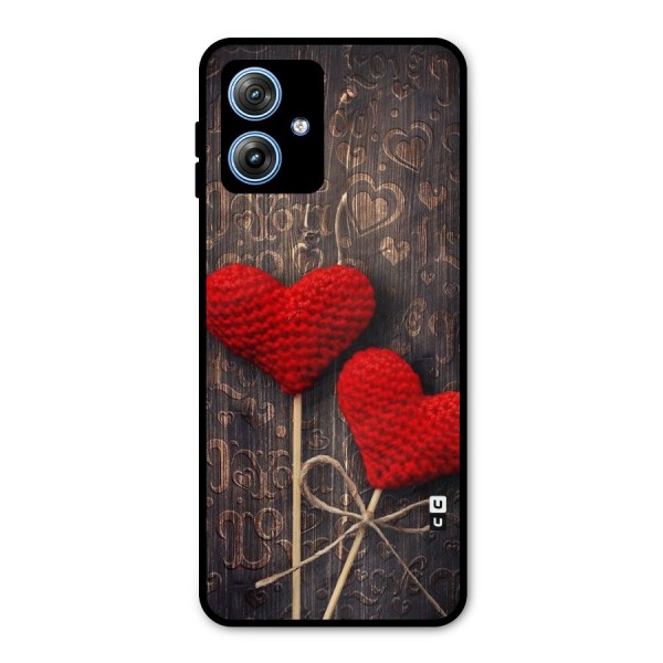 Thread Art Wooden Print Metal Back Case for Moto G54