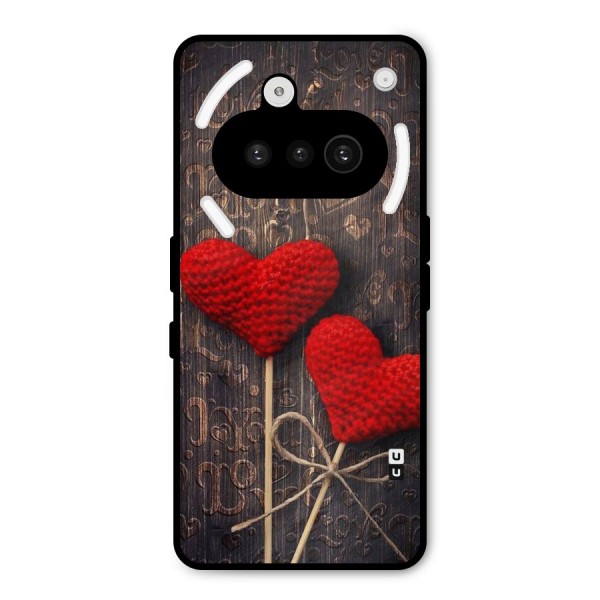 Thread Art Wooden Print Metal Back Case for Nothing Phone 3a
