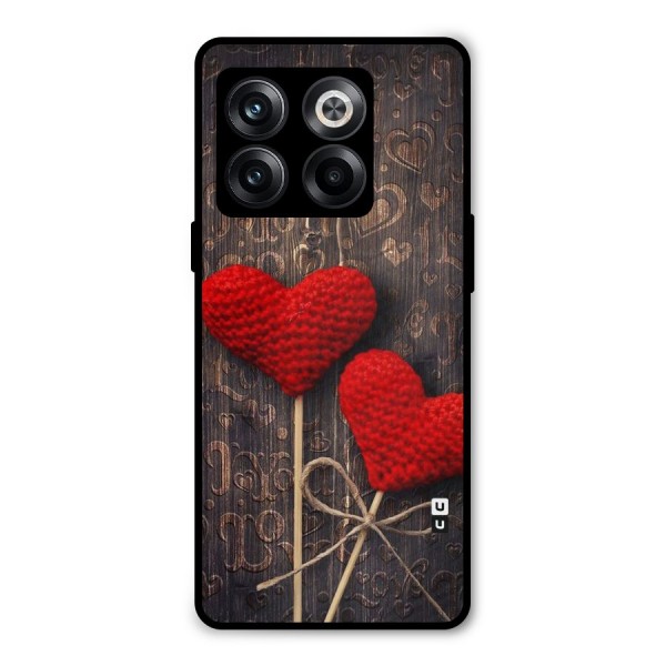 Thread Art Wooden Print Metal Back Case for OnePlus 10T