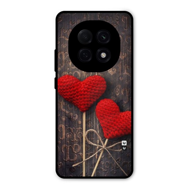 Thread Art Wooden Print Metal Back Case for Oppo F29 Pro