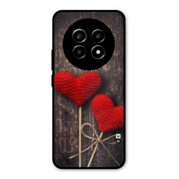 Thread Art Wooden Print Metal Back Case for Realme 13 Pro