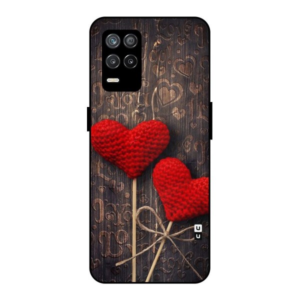 Thread Art Wooden Print Metal Back Case for Realme 9 5G