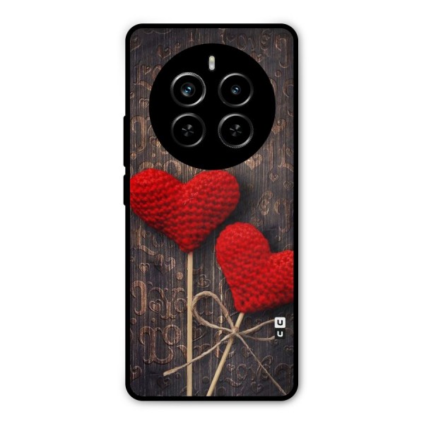Thread Art Wooden Print Metal Back Case for Realme P1 Pro