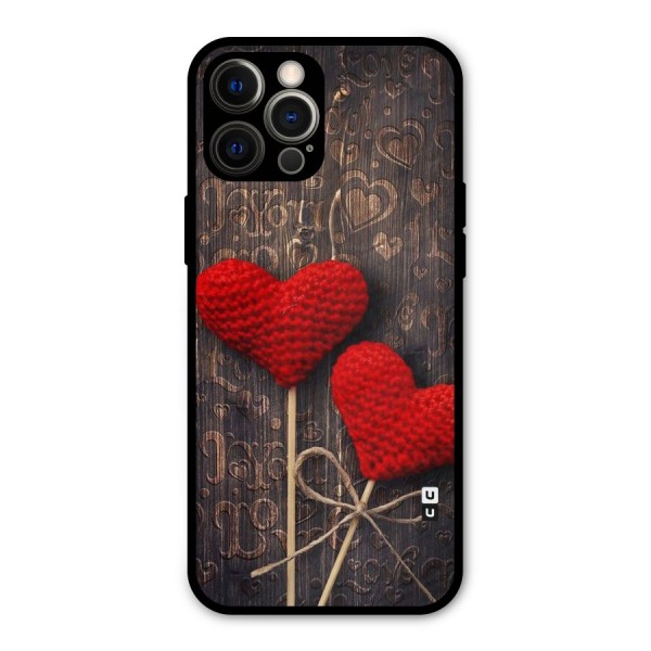 Thread Art Wooden Print Metal Back Case for iPhone 12 Pro Max