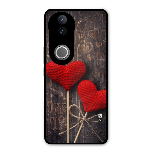 Thread Art Wooden Print Metal Back Case for iQOO Z10R