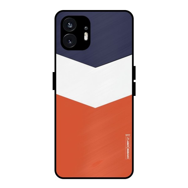 Three Colour Pattern Metal Back Case for Nothing Phone 2
