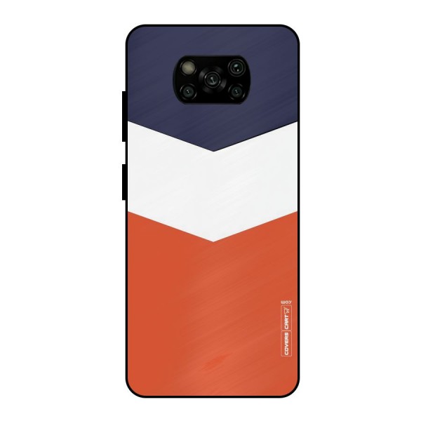 Three Colour Pattern Metal Back Case for Poco X3