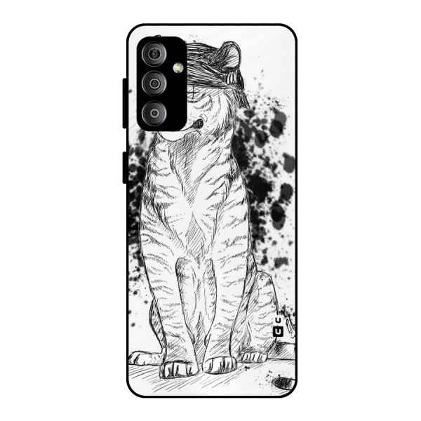 Tiger Wink Metal Back Case for Galaxy F23