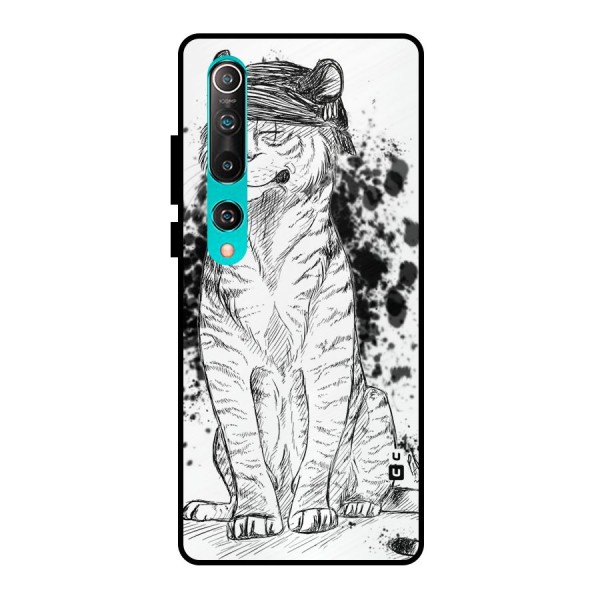 Tiger Wink Metal Back Case for Mi 10