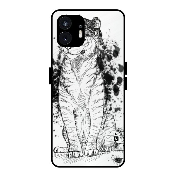 Tiger Wink Metal Back Case for Nothing Phone 2