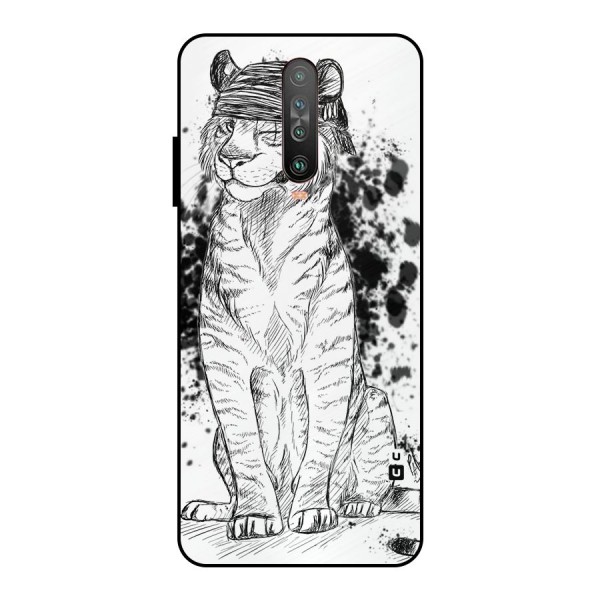 Tiger Wink Metal Back Case for Poco X2