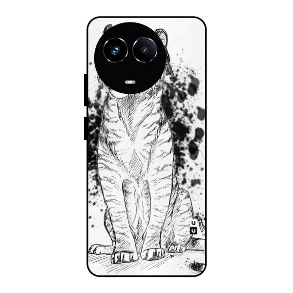 Tiger Wink Metal Back Case for Realme 11 5G