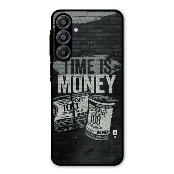 Time Is Money Metal Back Case for Galaxy A16 5G