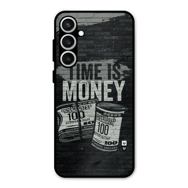 Time Is Money Metal Back Case for Galaxy S23 FE