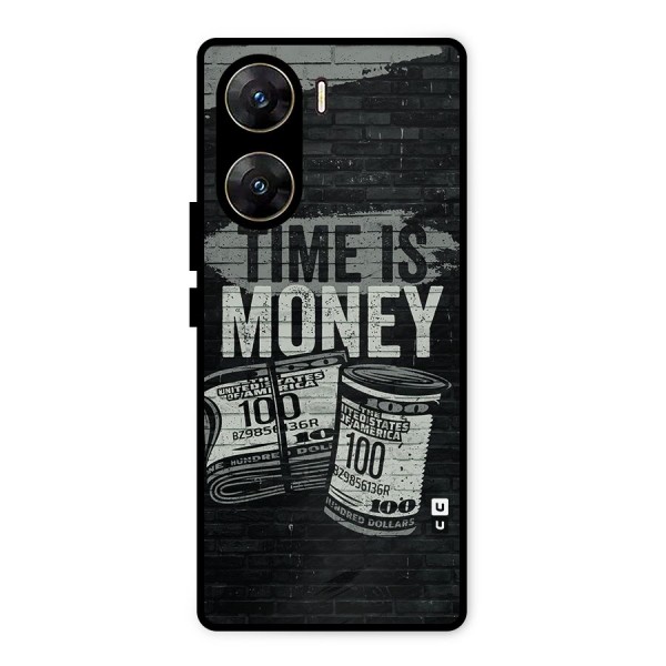 Time Is Money Metal Back Case for Vivo V29e