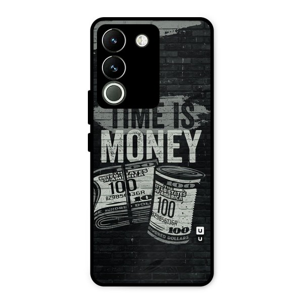 Time Is Money Metal Back Case for Vivo Y200