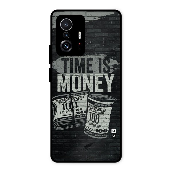 Time Is Money Metal Back Case for Xiaomi 11T Pro