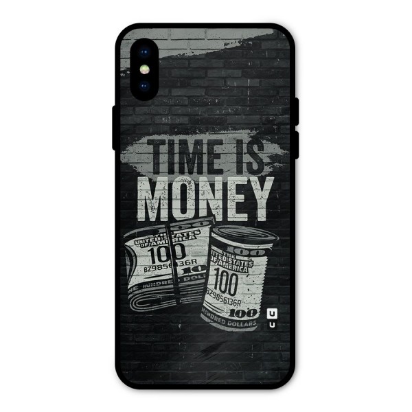 Time Is Money Metal Back Case for iPhone X