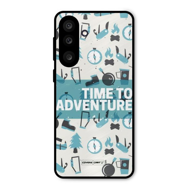 Time To Adventure Blazing Blue Metal Back Case for Galaxy M56