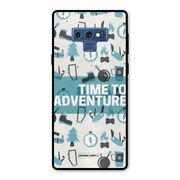 Time To Adventure Blazing Blue Metal Back Case for Galaxy Note 9