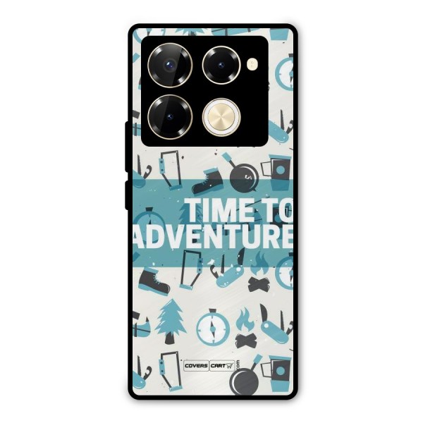 Time To Adventure Blazing Blue Metal Back Case for Infinix Note 40 Pro