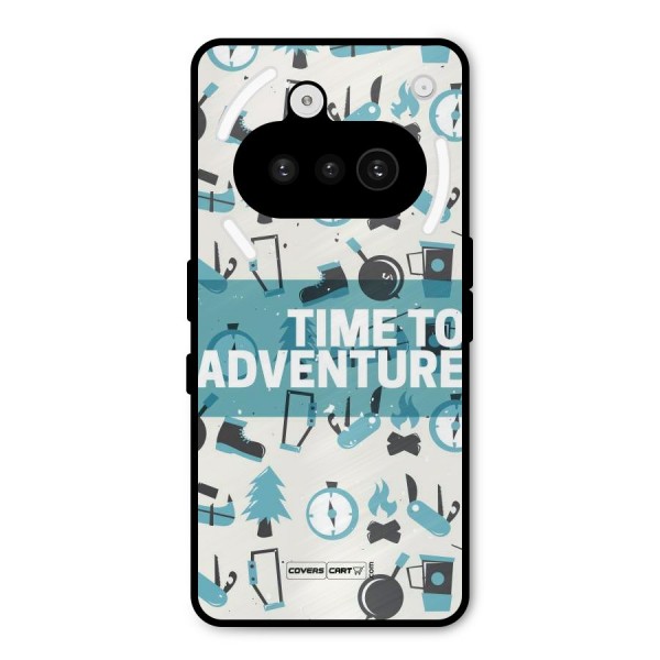 Time To Adventure Blazing Blue Metal Back Case for Nothing Phone 3a