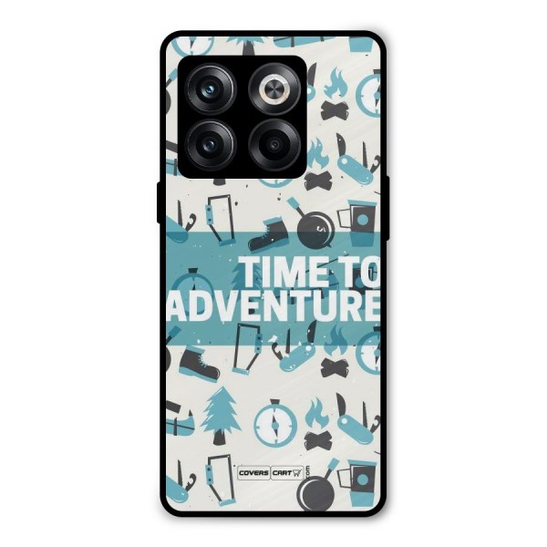 Time To Adventure Blazing Blue Metal Back Case for OnePlus 10T