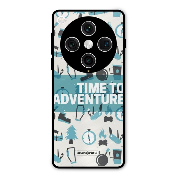 Time To Adventure Blazing Blue Metal Back Case for Oppo Find X8 Pro