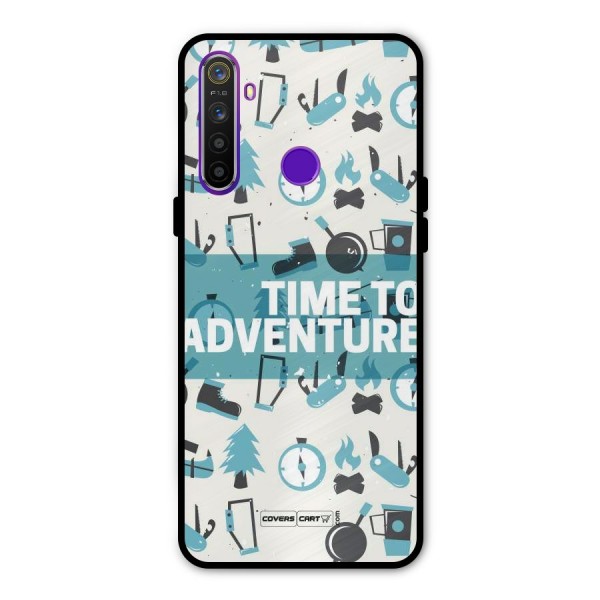 Time To Adventure Blazing Blue Metal Back Case for Realme Narzo 10