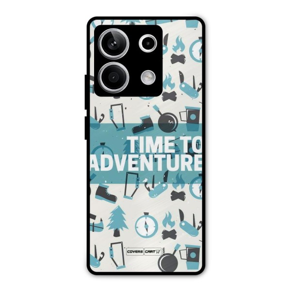 Time To Adventure Blazing Blue Metal Back Case for Redmi Note 13 5G