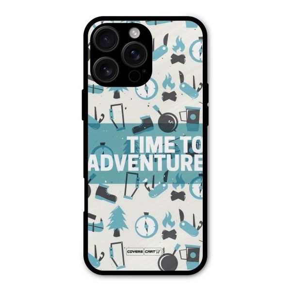 Time To Adventure Blazing Blue Metal Back Case for iPhone 16 Pro Max