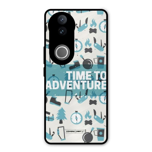 Time To Adventure Blazing Blue Metal Back Case for iQOO Z10R