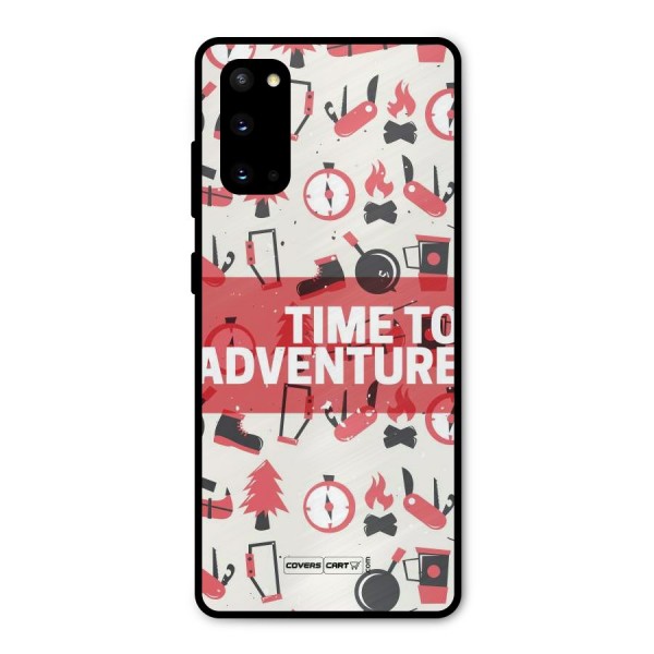 Time To Adventure Radiant Red Metal Back Case for Galaxy S20
