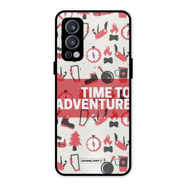 Time To Adventure Radiant Red Metal Back Case for OnePlus Nord 2 5G