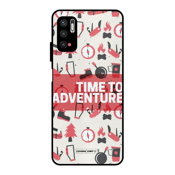 Time To Adventure Radiant Red Metal Back Case for Poco M3 Pro 5G