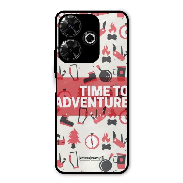Time To Adventure Radiant Red Metal Back Case for Redmi 13 5G