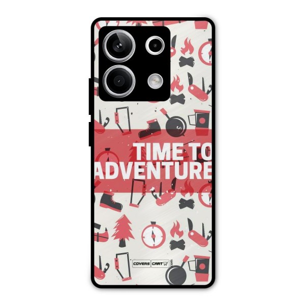 Time To Adventure Radiant Red Metal Back Case for Redmi Note 13 5G