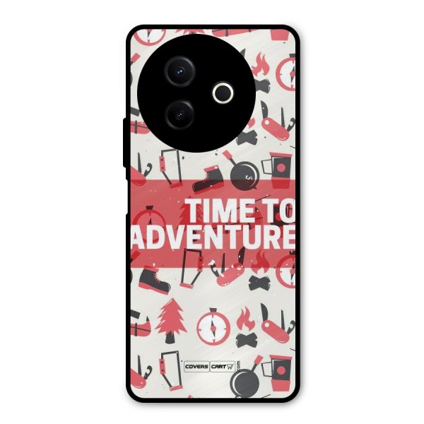 Time To Adventure Radiant Red Metal Back Case for Vivo Y39