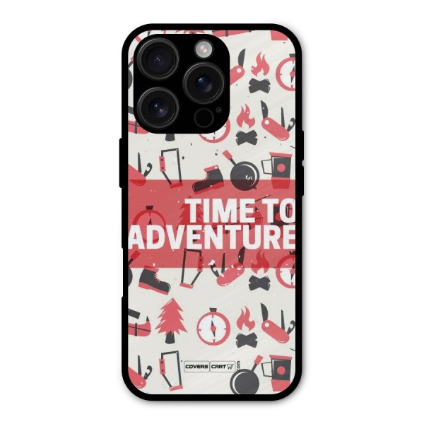 Time To Adventure Radiant Red Metal Back Case for iPhone 16 Pro