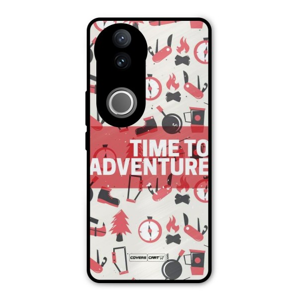 Time To Adventure Radiant Red Metal Back Case for iQOO Z10R