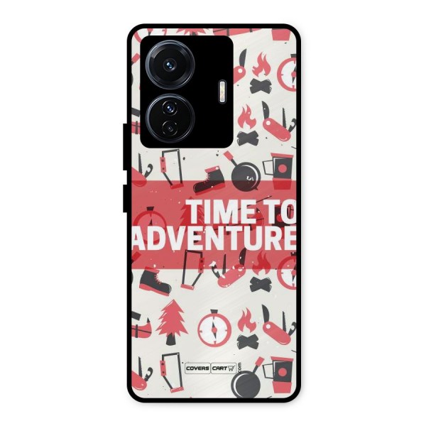 Time To Adventure Radiant Red Metal Back Case for iQOO Z6