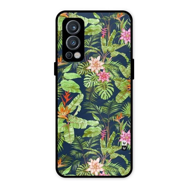 Tiny Flower Leaves Metal Back Case for OnePlus Nord 2 5G