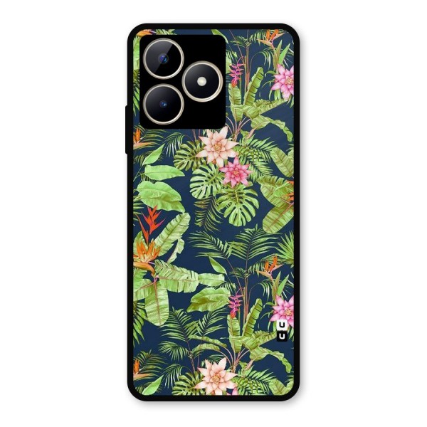 Tiny Flower Leaves Metal Back Case for Realme C53