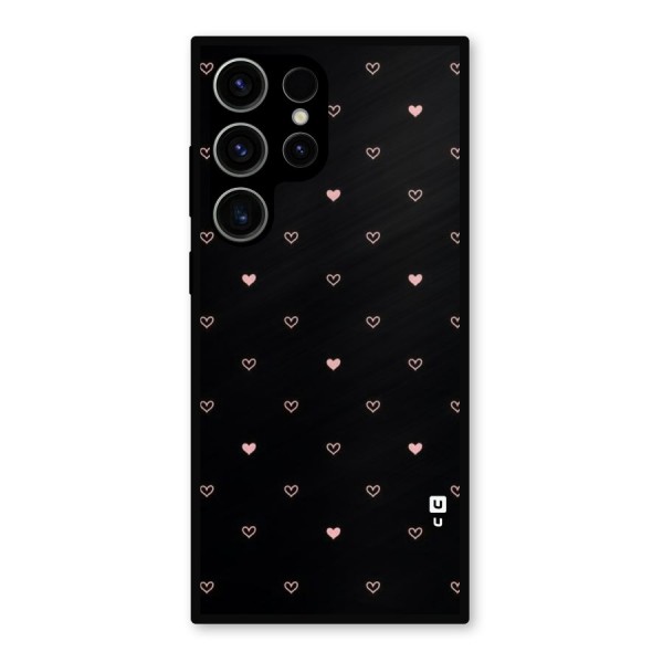 Tiny Little Pink Pattern Metal Back Case for Galaxy S23 Ultra