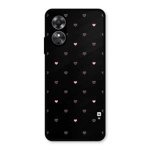 Tiny Little Pink Pattern Metal Back Case for Oppo A17