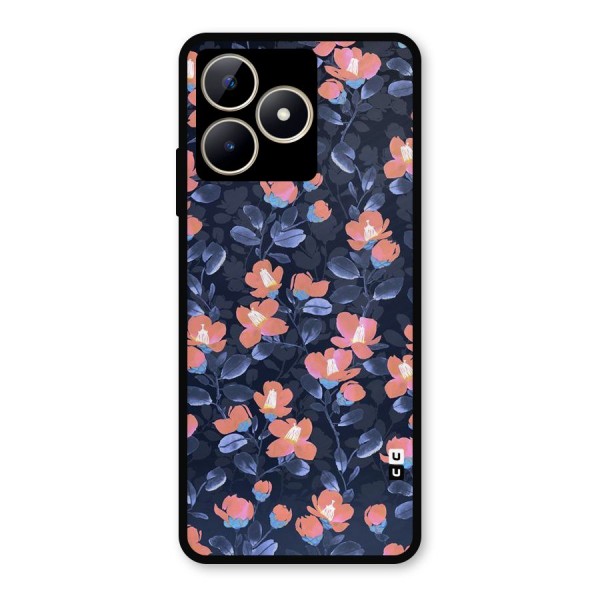 Tiny Peach Flowers Metal Back Case for Realme C53