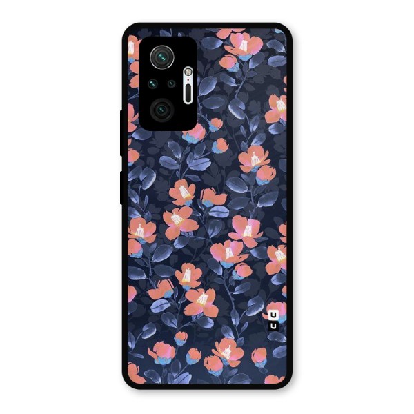 Tiny Peach Flowers Metal Back Case for Redmi Note 10 Pro Max