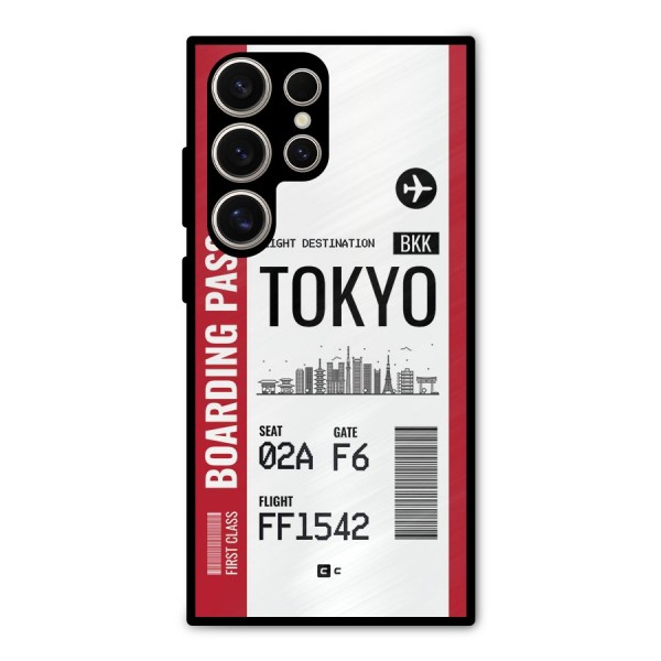 Tokyo Boarding Pass Metal Back Case for Galaxy S24 Ultra