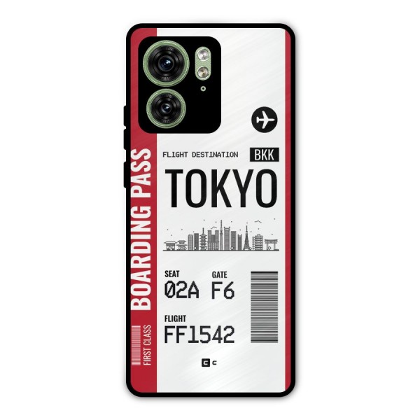 Tokyo Boarding Pass Metal Back Case for Motorola Edge 40 5G